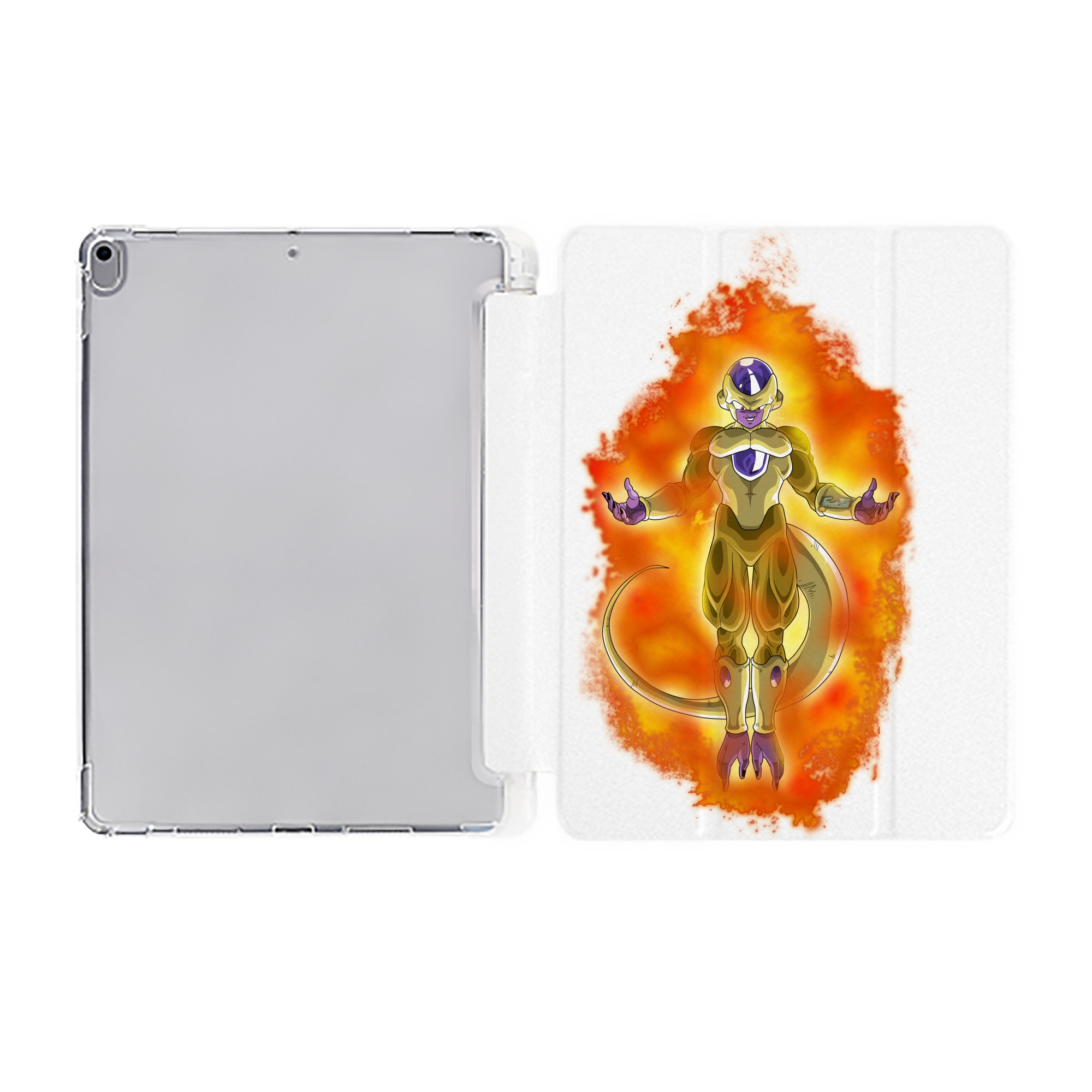 （画像用） ドラゴンボール フリーザ DRAGON BALL Frieza IPad ケース ペン収納付き 三つ折りスタンド PUレザー×シリコン 対応機種9.5/10.5/10.9インチ
